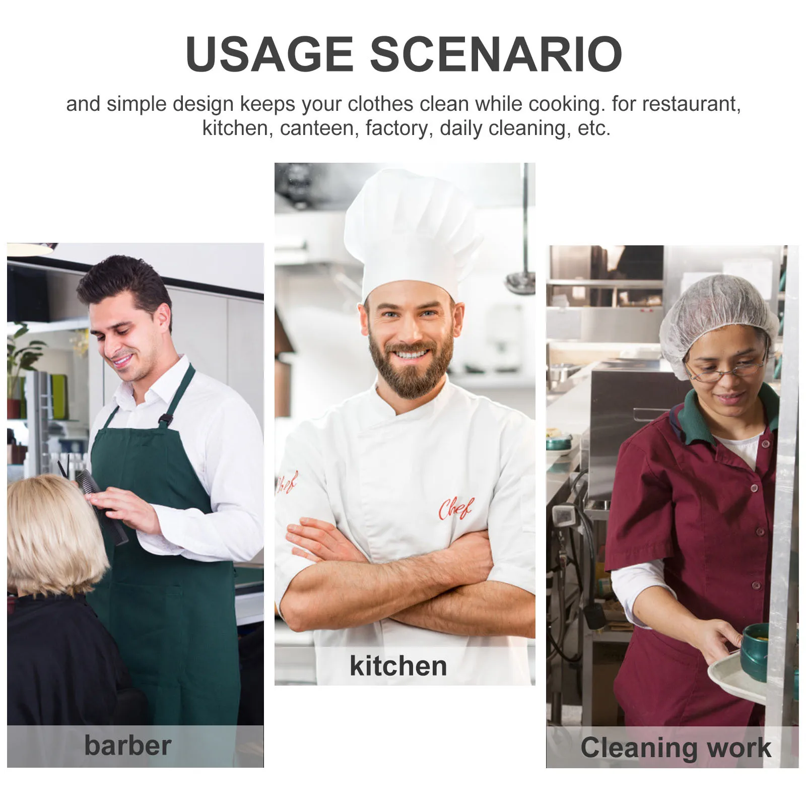 

Breathable Waterproof Work Clothes for Barber Hair Stylists Durable Salon Kitchen Overalls Hairdressing Top Styling Uniform