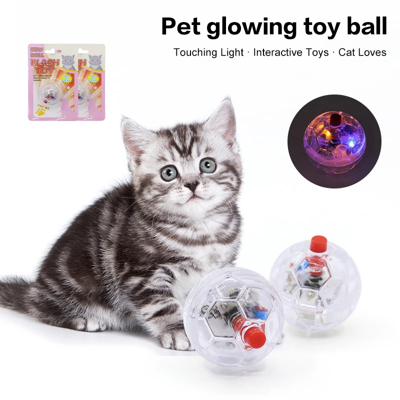 3/1Pcs Cat Motion Light Up Interactive Flash Ball Ghost Small Battery Powered Paranormal Equipment Portable LED Gift Pet Toys