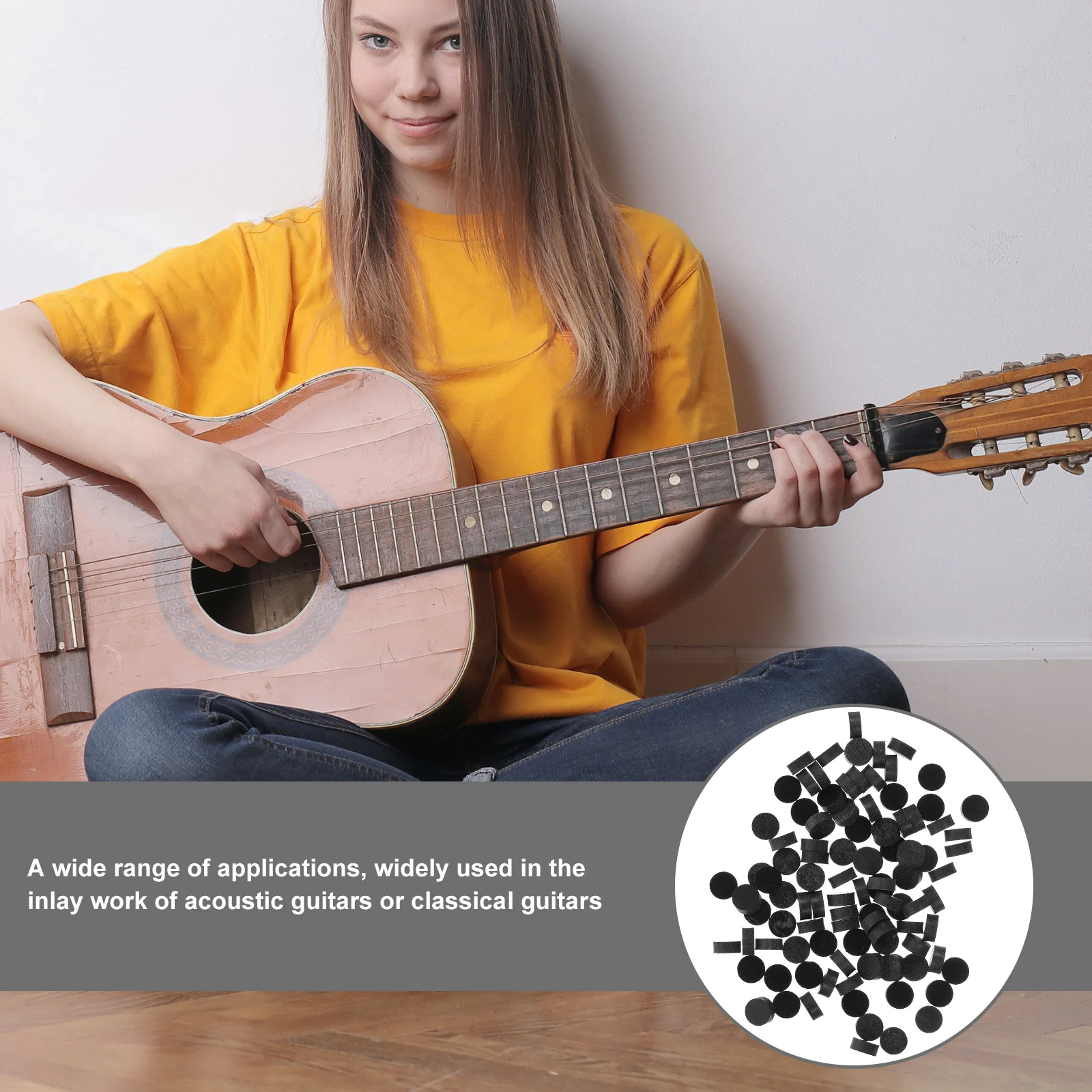 

100 Pcs Guitar Tone Dot Markers Inlays Accessories Fretboard Stickers Acrylic Note