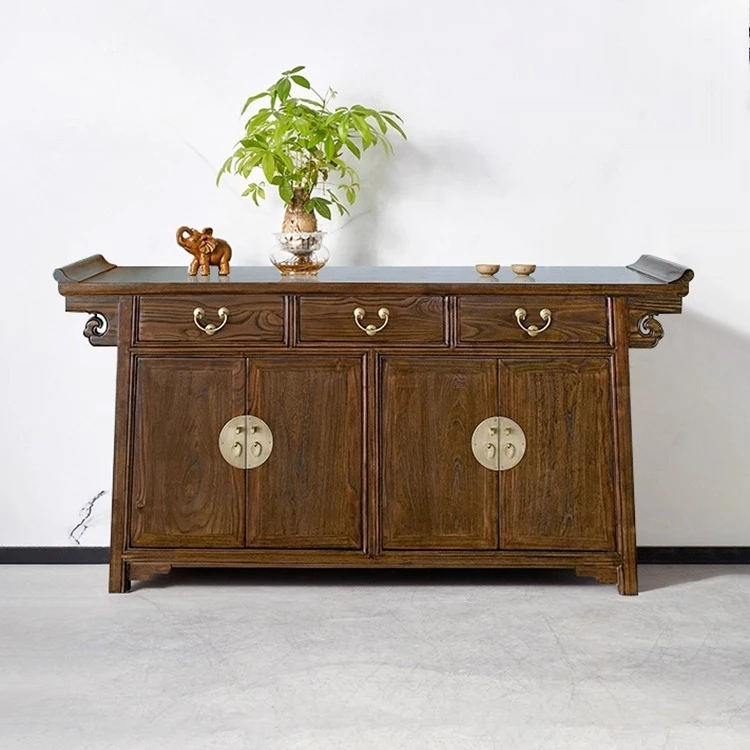 

Обеденный шкаф из вяза, простой входной перегородка из массива дерева