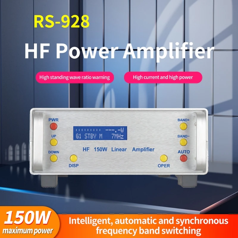 RS-928 HF Power Amplifier 150W 0.5-30MHz Lntelligent Automatic And Synchronous Frequency Band Switching