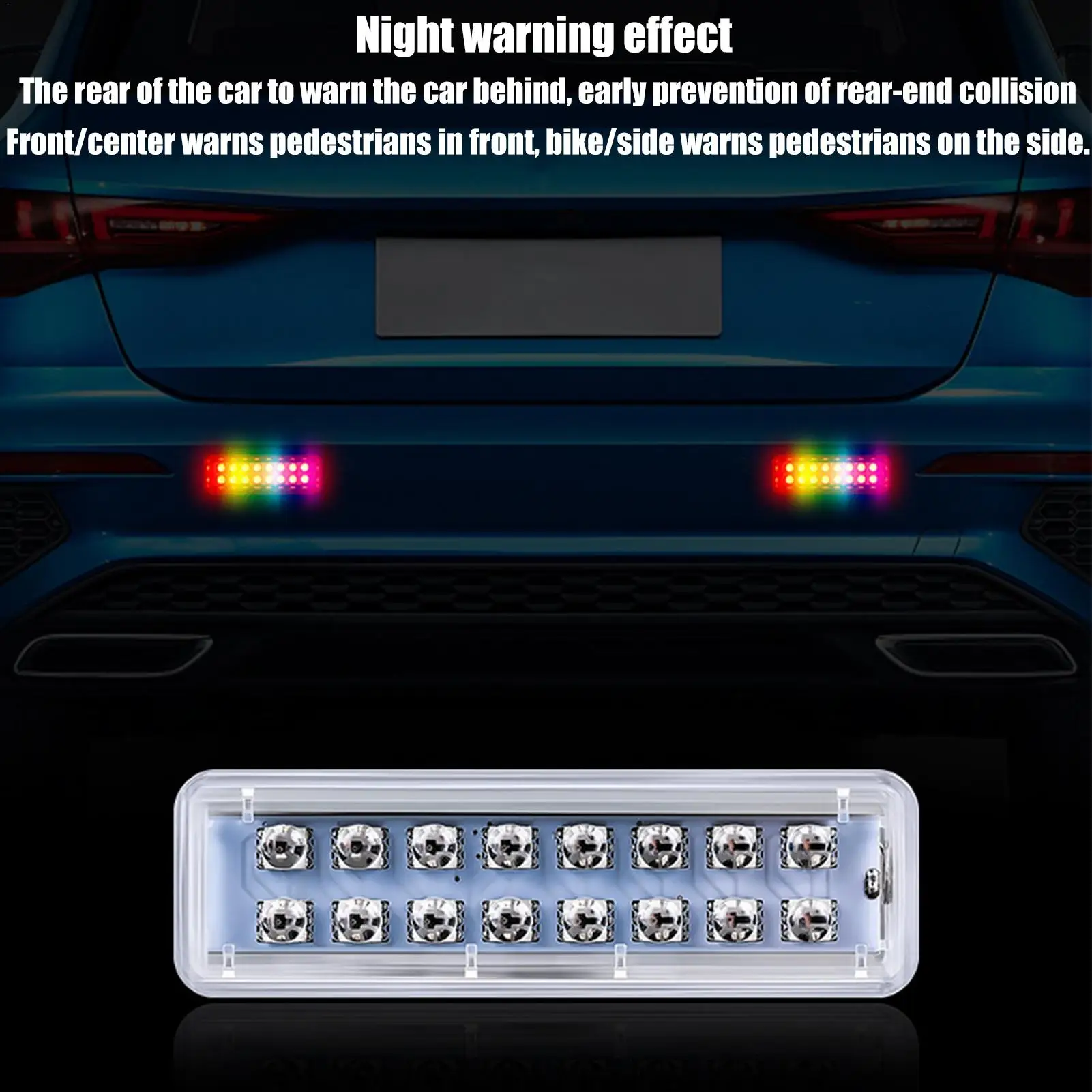 

Солнечная мигающая лампа, 7-цветное светодиодное освещение, мигающие предупреждающие опасные огни для семьи, друзей, любителей грузовиков, автомобилей, автомобилей