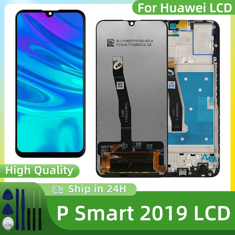 Pantalla LCD táctil para HUAWEI P Smart 2019 POT-LX1, conjunto de digitalizador de pantalla para P Smart 2019 POT-LX3, piezas de repuesto para pantalla