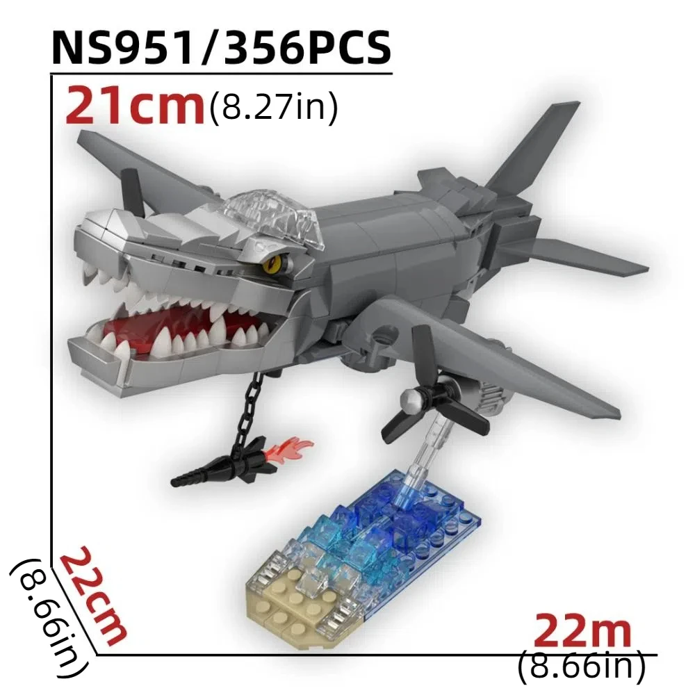 القرش تمثال Tingtungsahur اللبنات مضحك دمية الجمعية Tralalero Tralala الشكل زخرفة مفصلية المنقولة