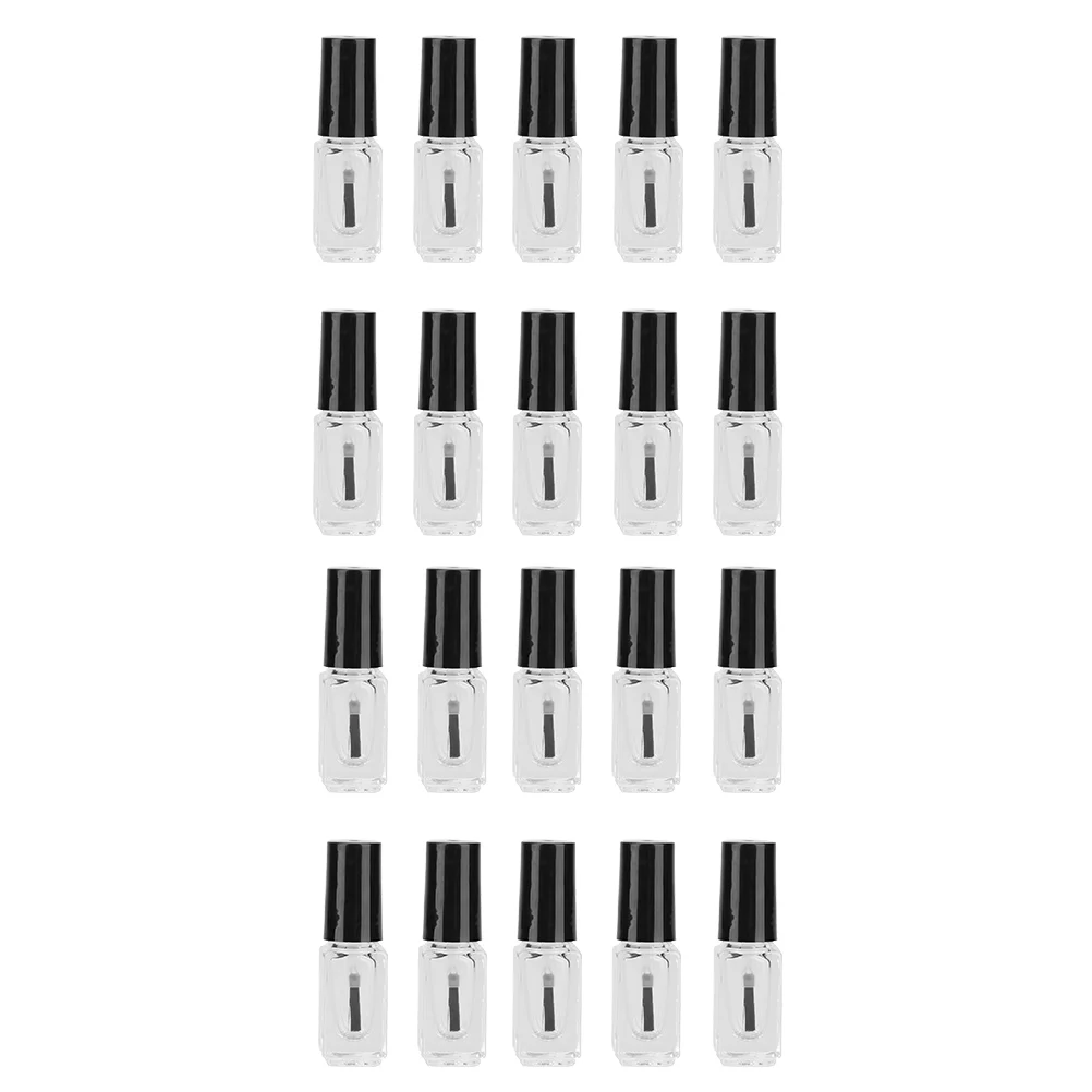 

20 Pcs Empty Nail Polish Container Dispenser Gel Transparent Glass