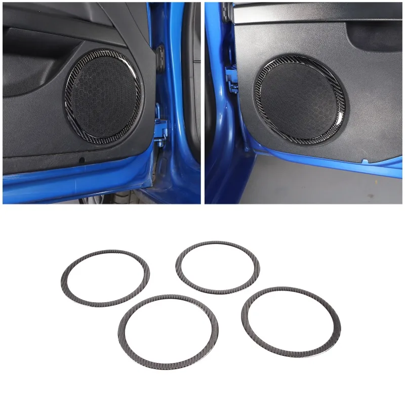 

Real Carbon Fiber (Soft) For 2008 2009 2010 2011 2012 Seat Leon Door Speaker Grilles Door Horn Trim Ring Car Accessories