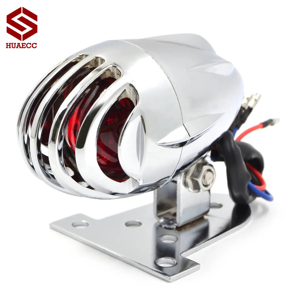 

Universal Vintage Taillight Grill Brake Stop Lamp Motorcycle Retro Custom Tail Light For Harley Bobber Dyna Cafe Racer