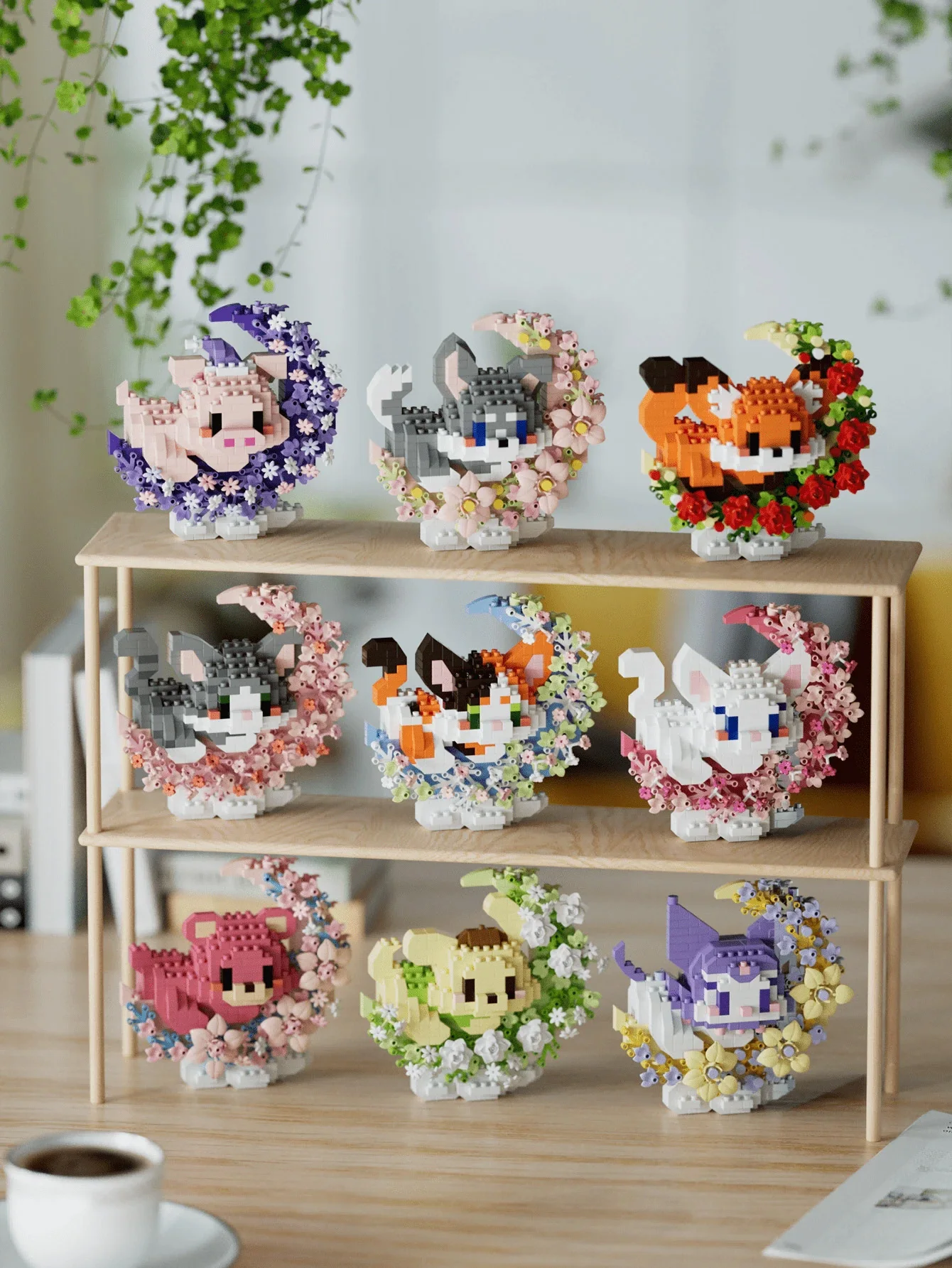 Flower Moon mini Animal  Building Blocks Small Animals Panda