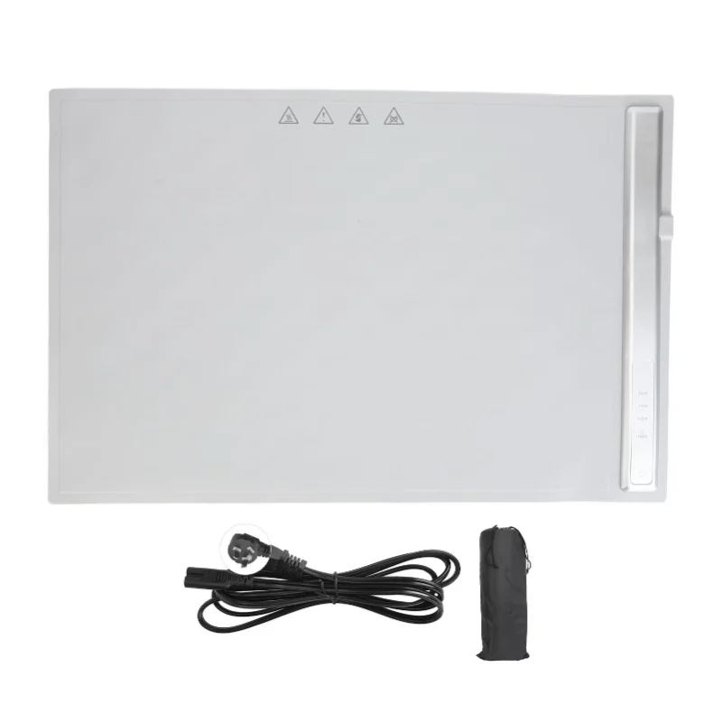 

Electric Warming Tray Grey Flexible Food Warmer Foldable Silicone 15x23in 3 Temperature Touch Control Fast Heating Placement