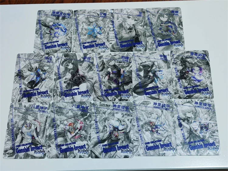 Set Genshin Impact Signature Collect Trading Flash Card Anime Gift Cartoon 63X88Mm