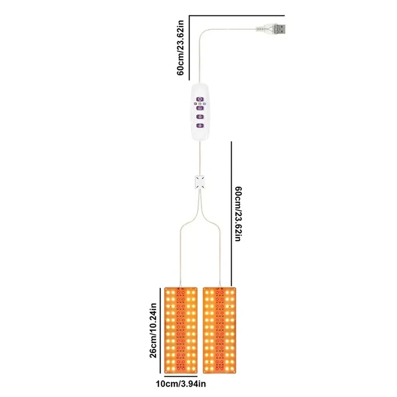 ABBY-Full Spectrum Plants Grow Light Auto On/Off LED Lamp Sunlight Quantum Grow Lamp