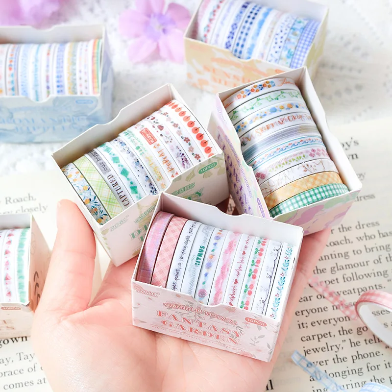 Gentle tone base border hand account tape hand account tape sticker cute washi tape washi tape set multi-color