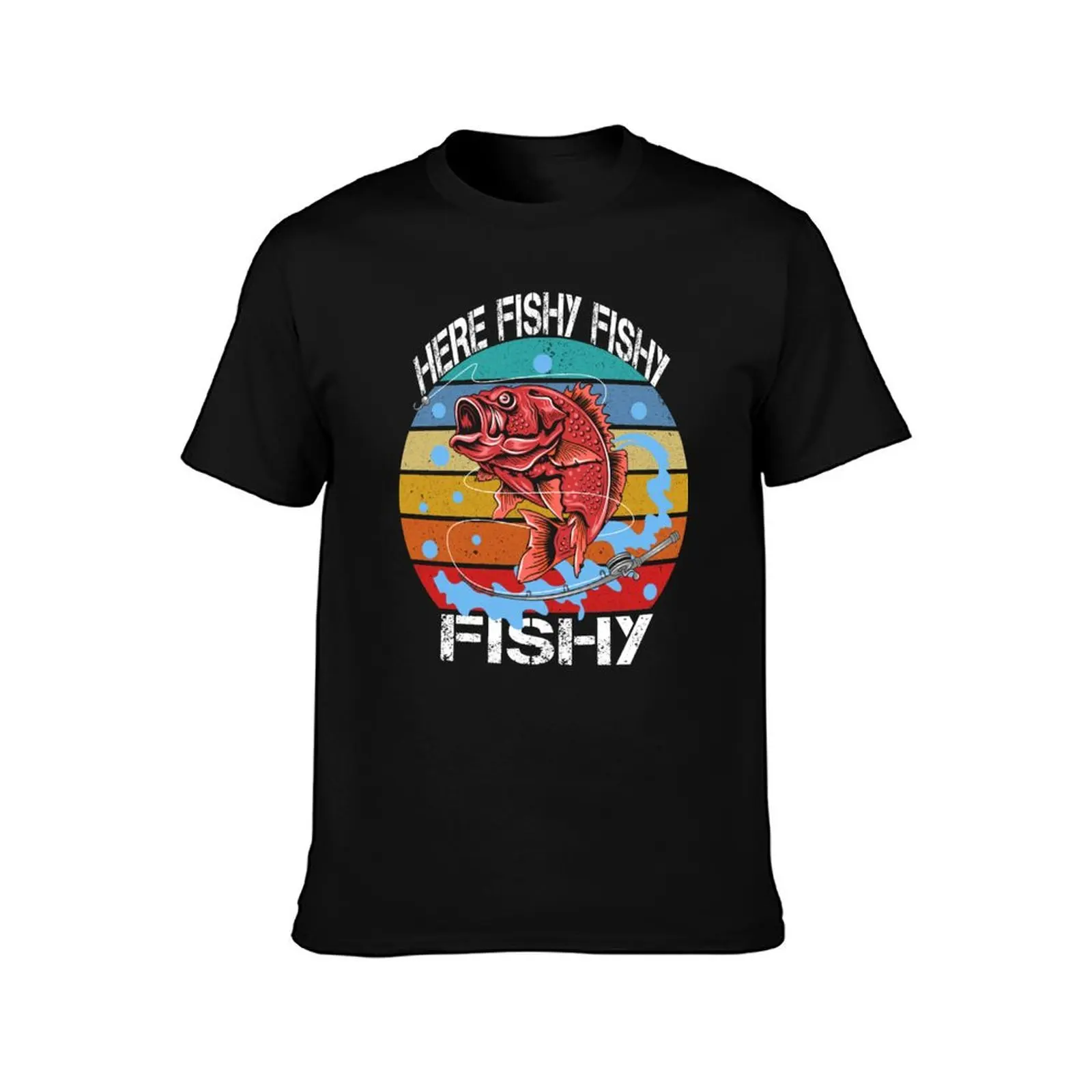 Here Fishy Fishy Fishy T-Shirt Utility Casual Work T-Shirt