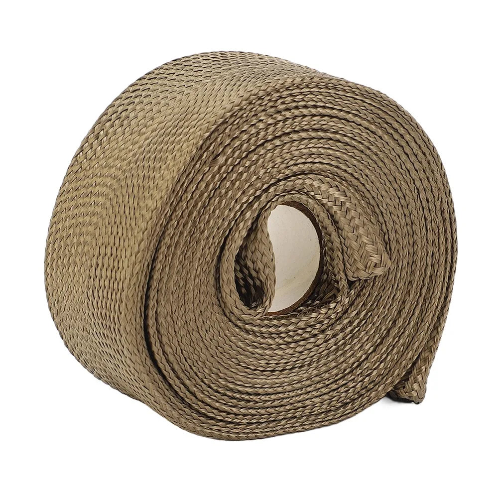 

Durable Basalt Fiber Heat Shield Sleeve Fireproof Heat Proof Fuel Line Heat Shield Adjustable Exhaust Pipe Wrap Auto Wire Loom