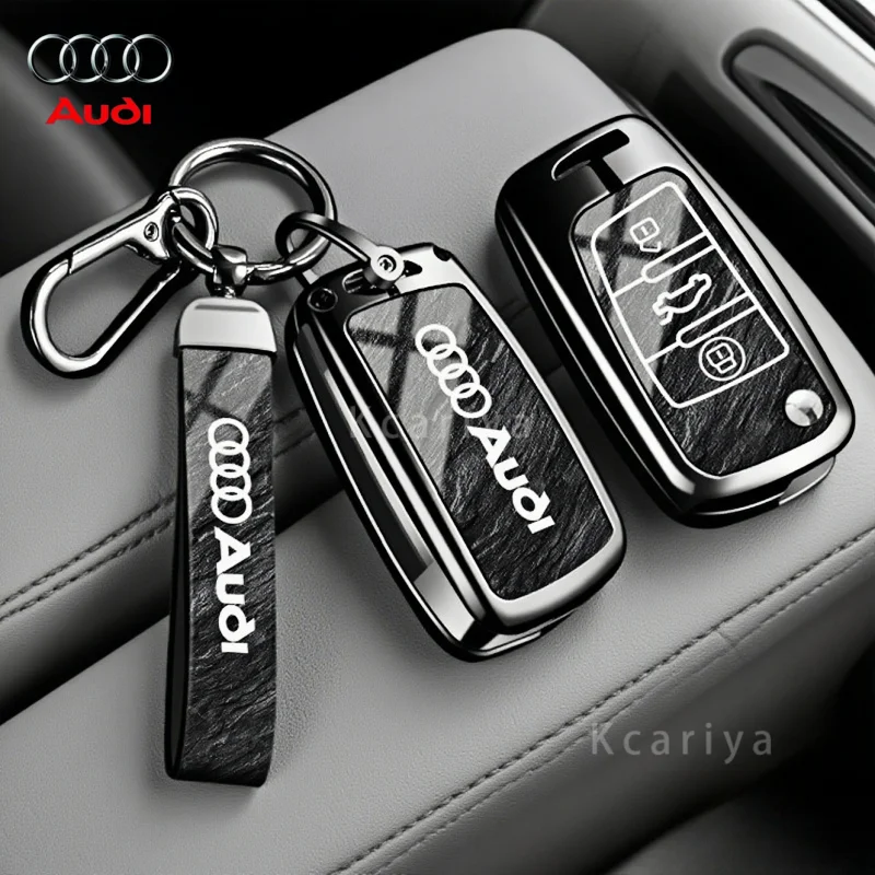

Zinc Alloy Car Remote Key Case Cover Shell For Audi A1 A3 A4 8P 8L 8V A5 B6 B7 A6 A7 C5 C6 Q3 Q5 Q7 4F S3 S4 S6 RS3 TT Accessory