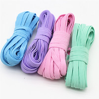 6mm Color Elastic Band 5m 10m 20m 40m 90m Polyester Elastic Band Clothing Belt Headdress Sewing Accessories Materials