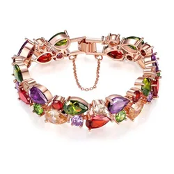 Light Luxury Style Mona Lisa Colored Zircon Luxury High-end Fashion Temperament Popular Bracelet Jewelry As A Gift for Friends