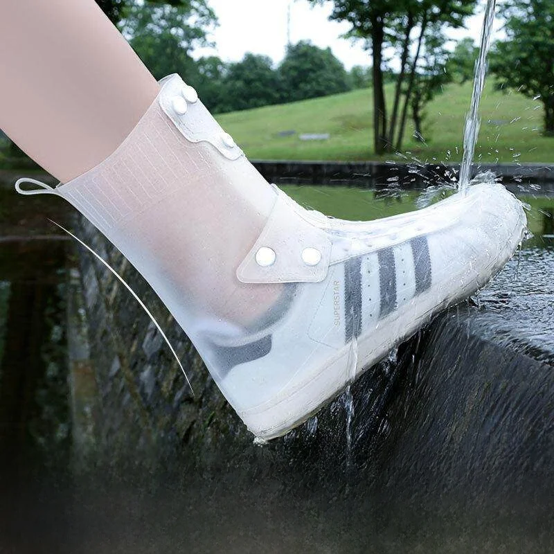 防水・防雨・ハイチューブシリコンシューズカバー-メンズ滑り止め耐摩耗ブーツカバー-雨天屋外用