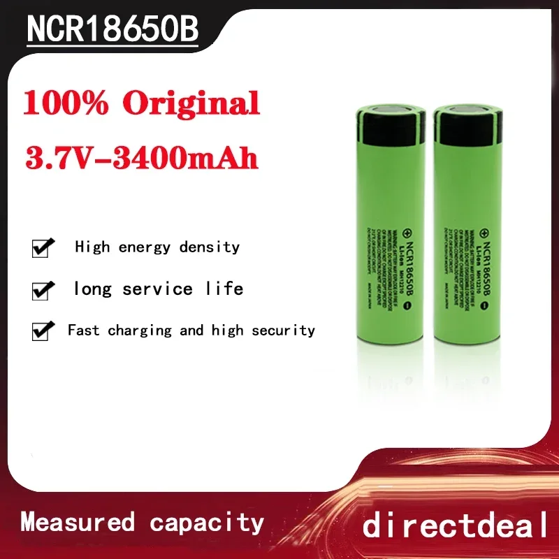 

batterie litio 18650 3.7V 3400mah Lithium Rechargeable Battery For Flashlight batteries batteria 18650 ricaricabile litio 34b