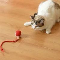 Automatic Moving Cat Toy Ball Smart Cat Toys USB Rechargeable Smart Cat Toys Ball Speedy Tail Cat Toy Cat Interactive Ball Toys
