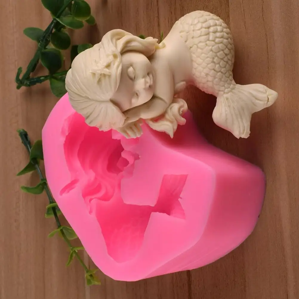Mermaid Silicone Mold Simulation Mermaid Cake Mold Non-stick Mold