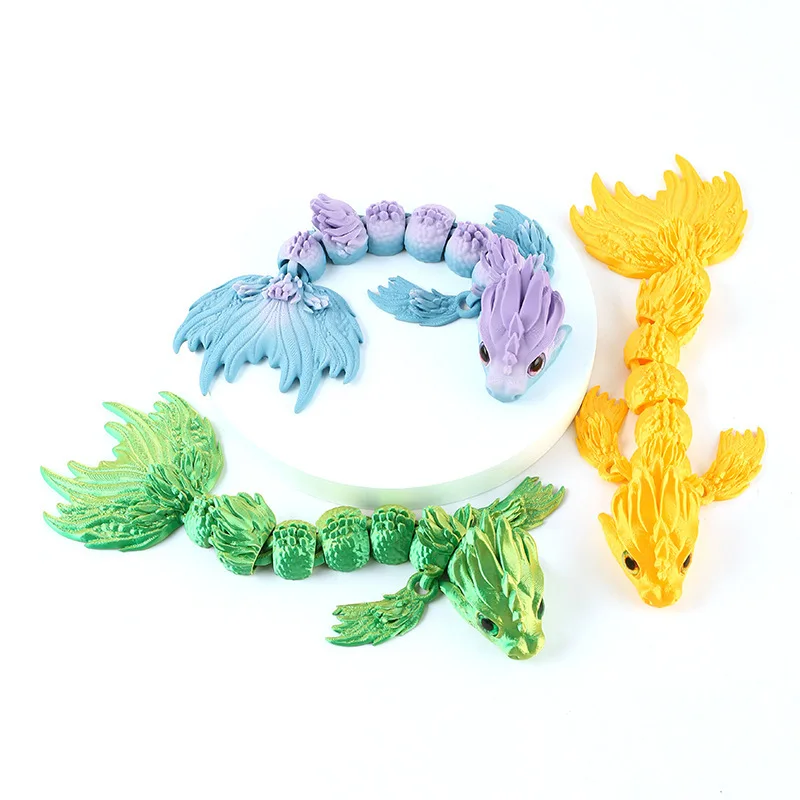 3D Printed Da Wei Hai Dragon Ornament Desktop Ornament 3d Printed Animals Home Office Craft Printed Figures Christmas Gifts