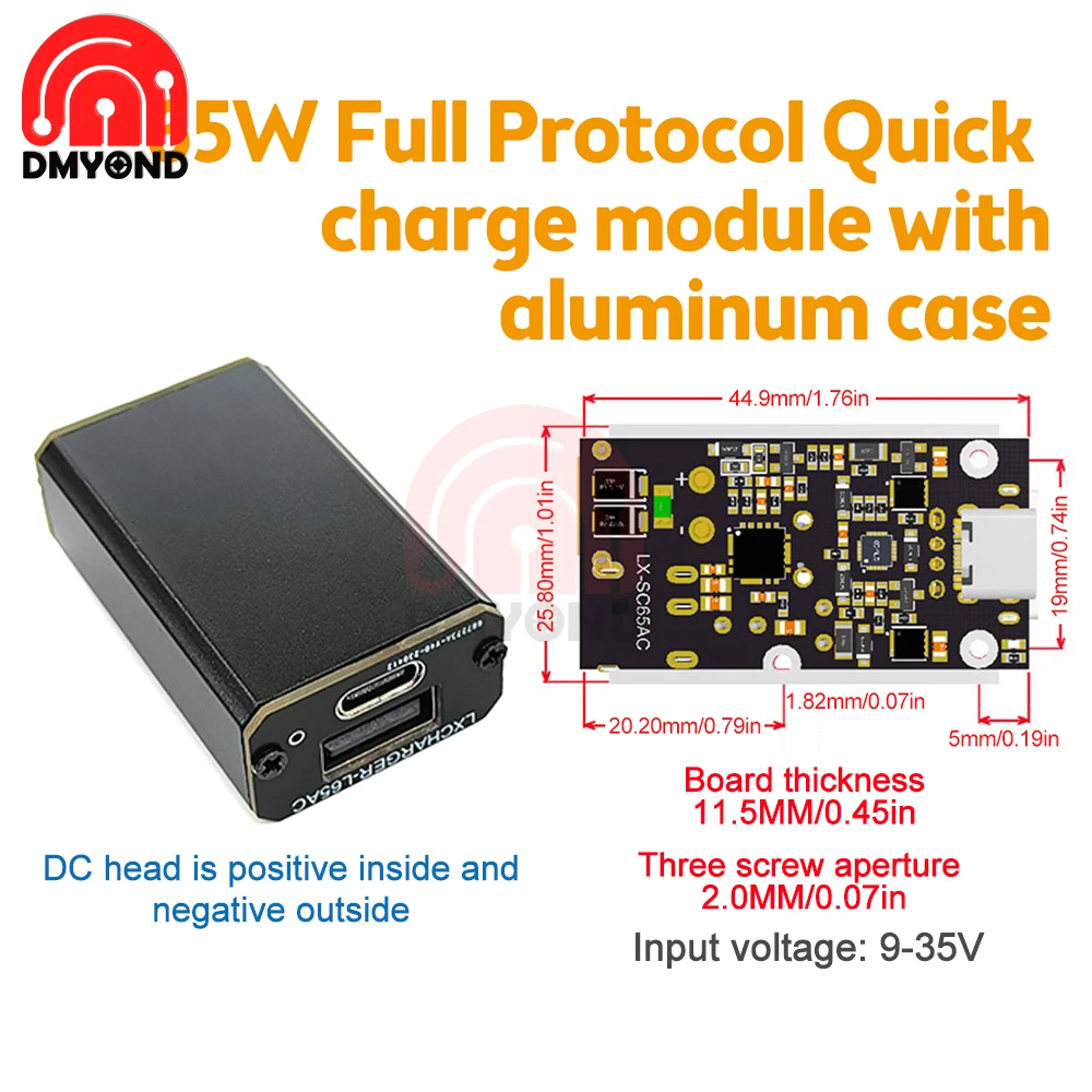 65W Fast Charging Converter Board USB Interface QC2.0 QC3.0 QC4.0 Output Protocol Fast Protocol FCP SCP HSCPV00C/DASH/WARP