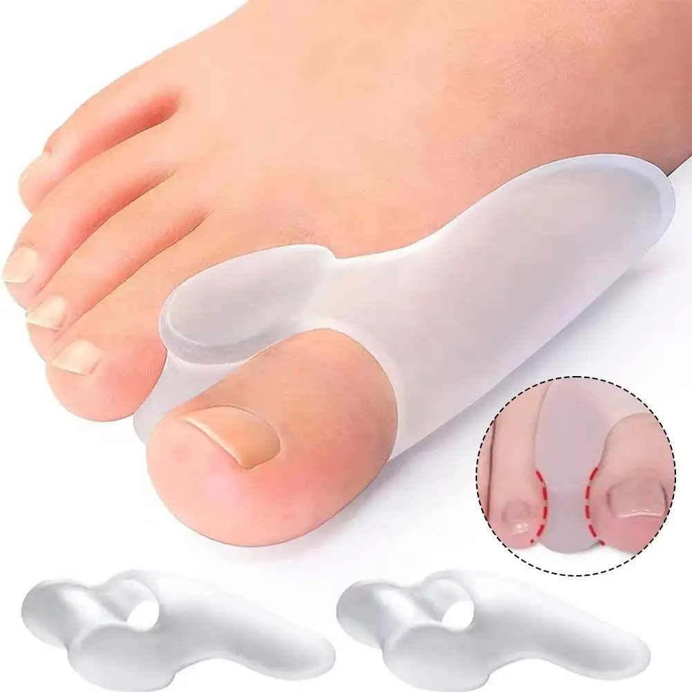 

1pair Silicone Gel Double Thumb Corrector Bunion Foot Toe Hallux Valgus Protector Separator Finger Straightener Adjuster