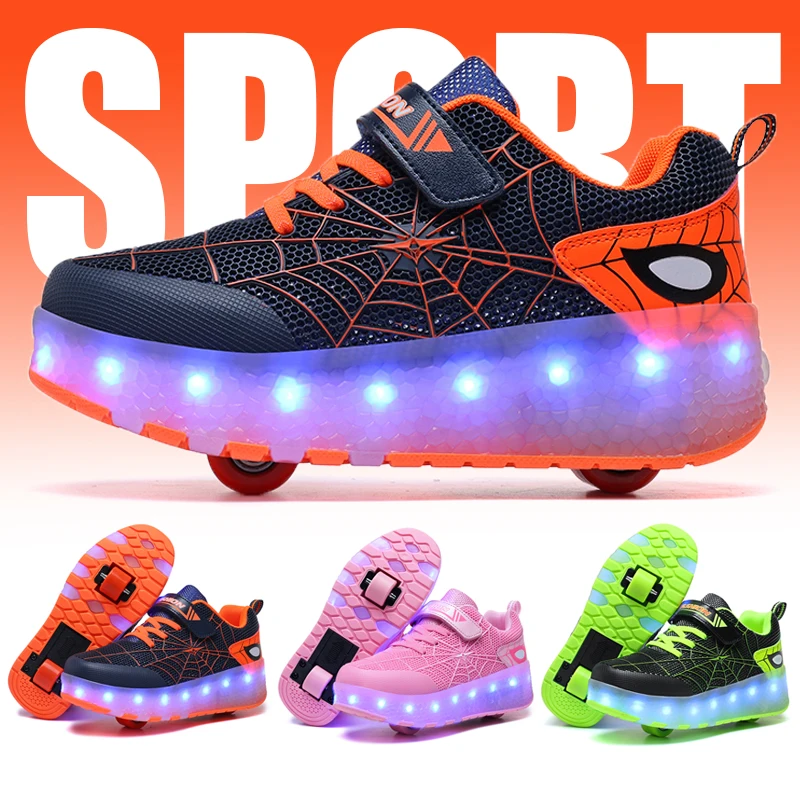 two-wheel-roller-skates-28-41-size-children's-outdoor-illuminated-roller-skating-sports-shoes-multi-functional-running-shoes