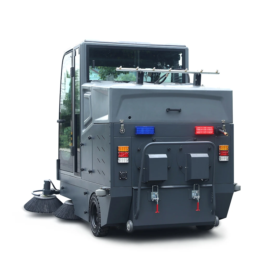 Full Closed Electric Auto-dumping Big Street Sweeper Car Ride On Road Floor Sweeper