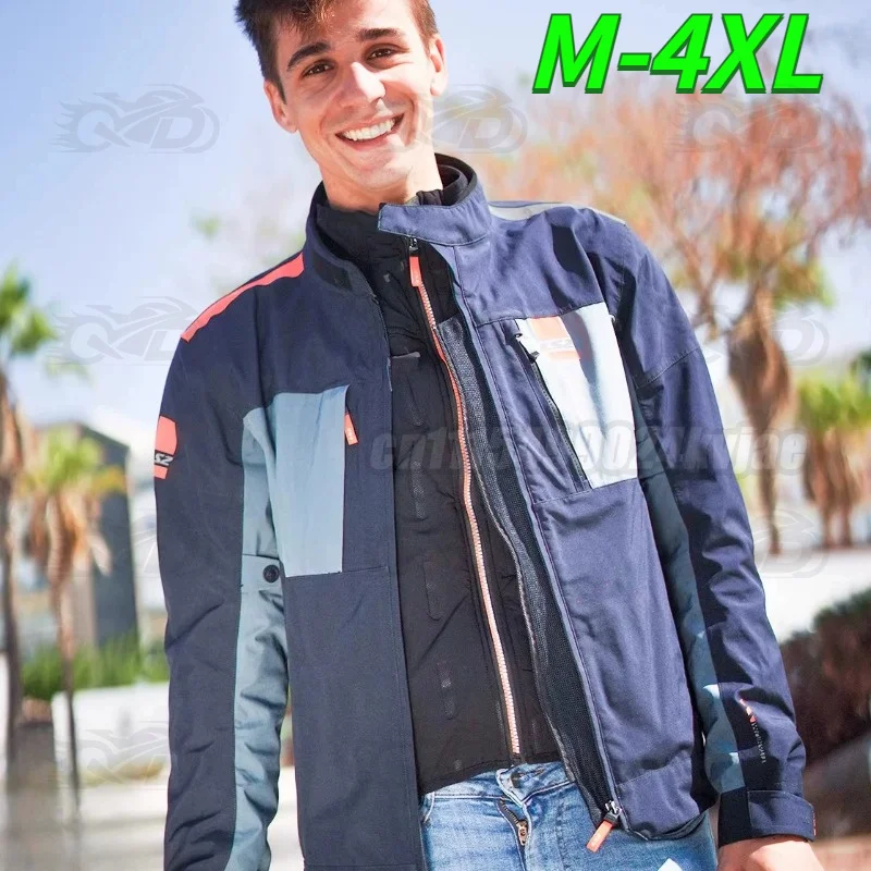LS2 MJ146 Motorcycle Men's Jacket Windproof, Comfortable, Wear Resistant, and Fall Resistant Off Road Motorcycle Riding Clothing
