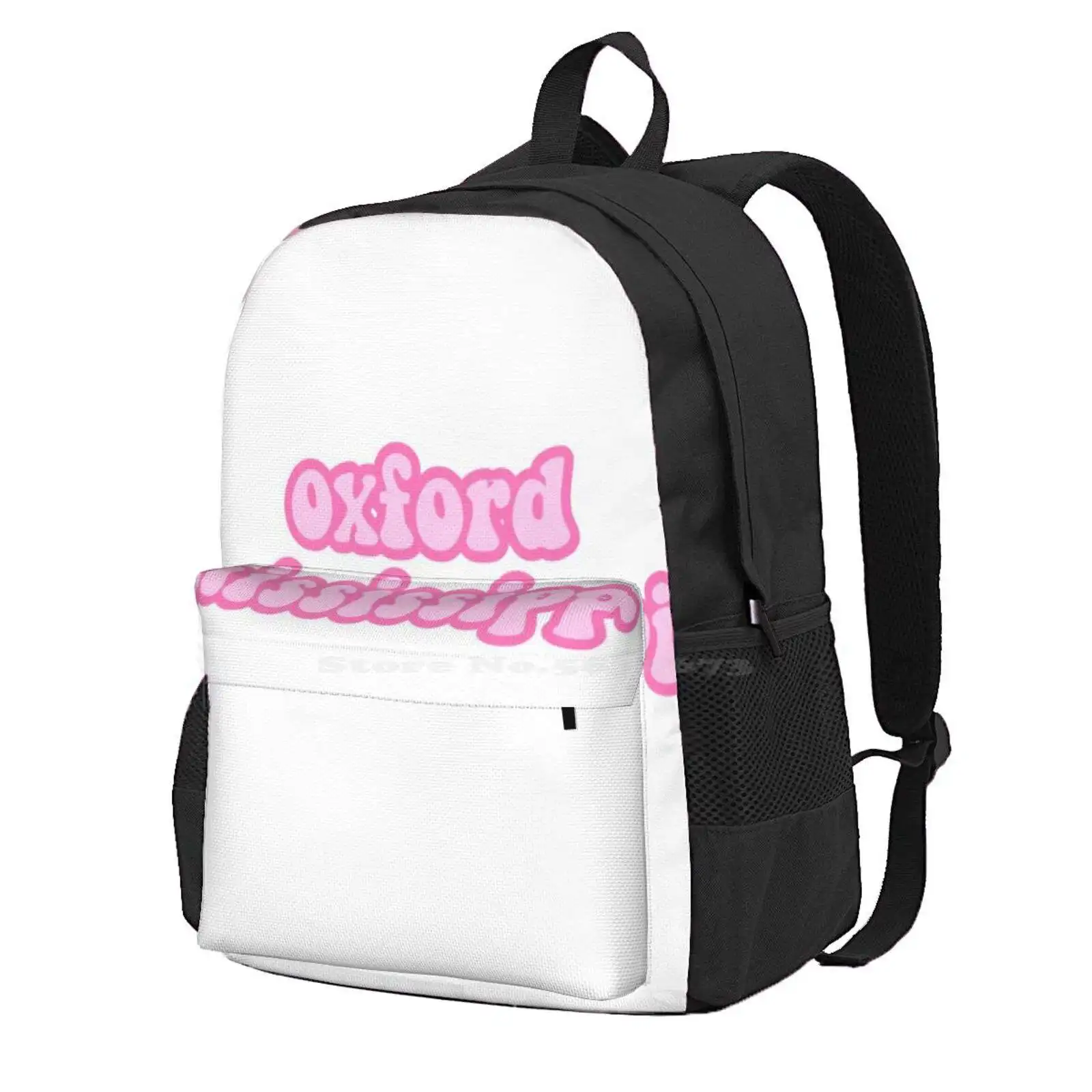 Oxford, Mississippi Pink Sticker Hot Sale Schoolbag Backpack Fashion Bags Oxford Mississippi Ole Miss College Laptop Pink