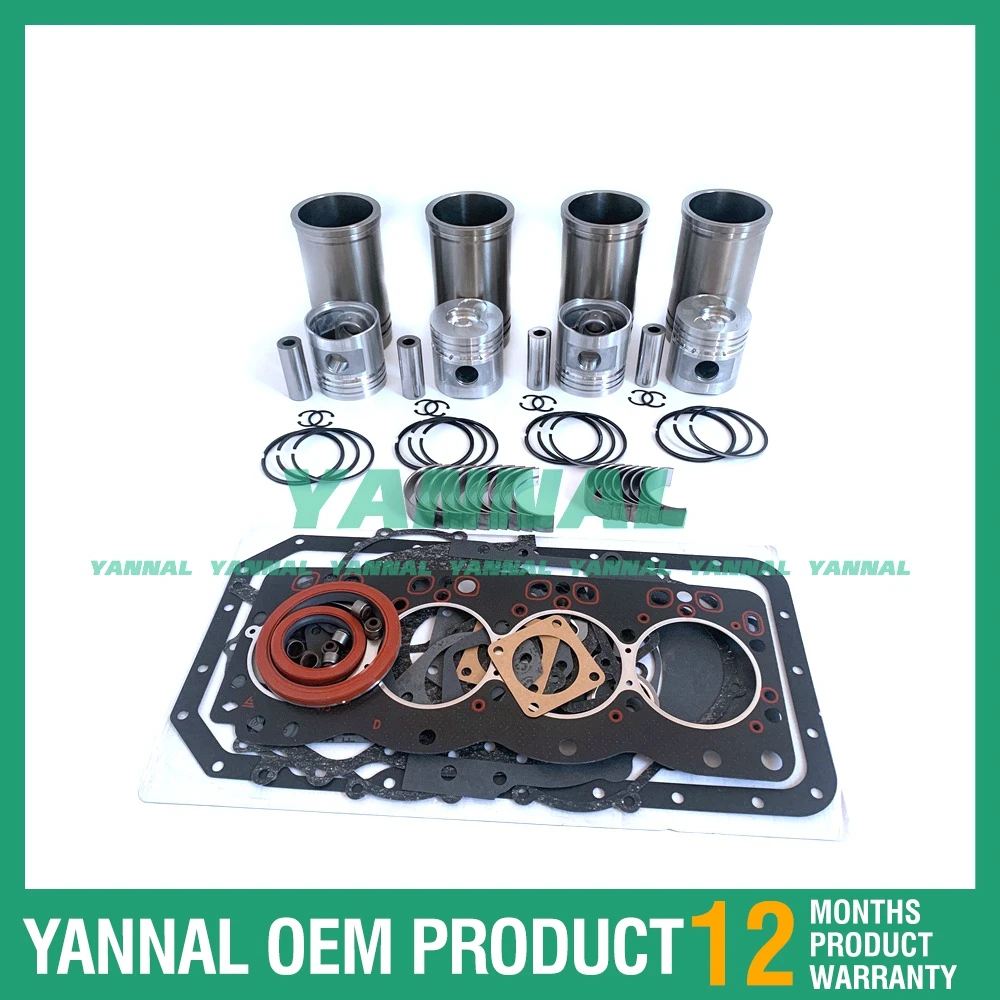 Cylinder Liner Kit With Gasket Set Bearings For Xinchai 490B Engine Parts