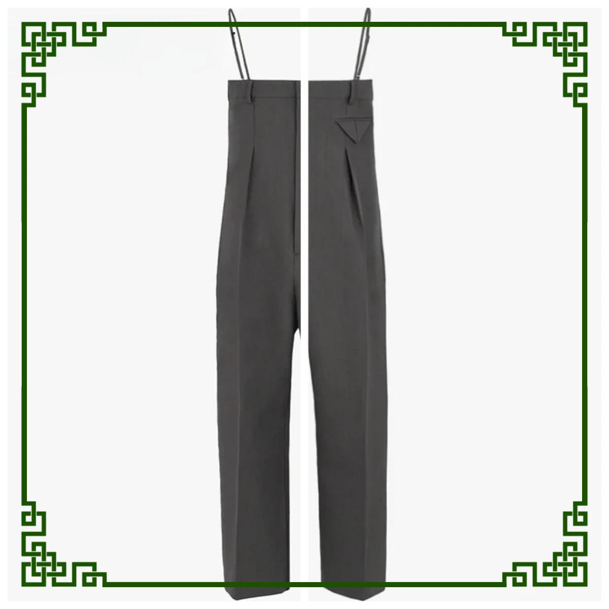 

Japanese Style Casual Strap Trousers Solid Color Loose Straight Spring and Autumn High Waist Jumpsuit Long Pants 2025 New