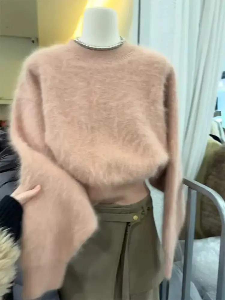 

Korean Sle Soft Thiened ort Knitted Sweater Women's Autumn Winter Base irt Inner Wear Outerwear Comfortable Long Sve