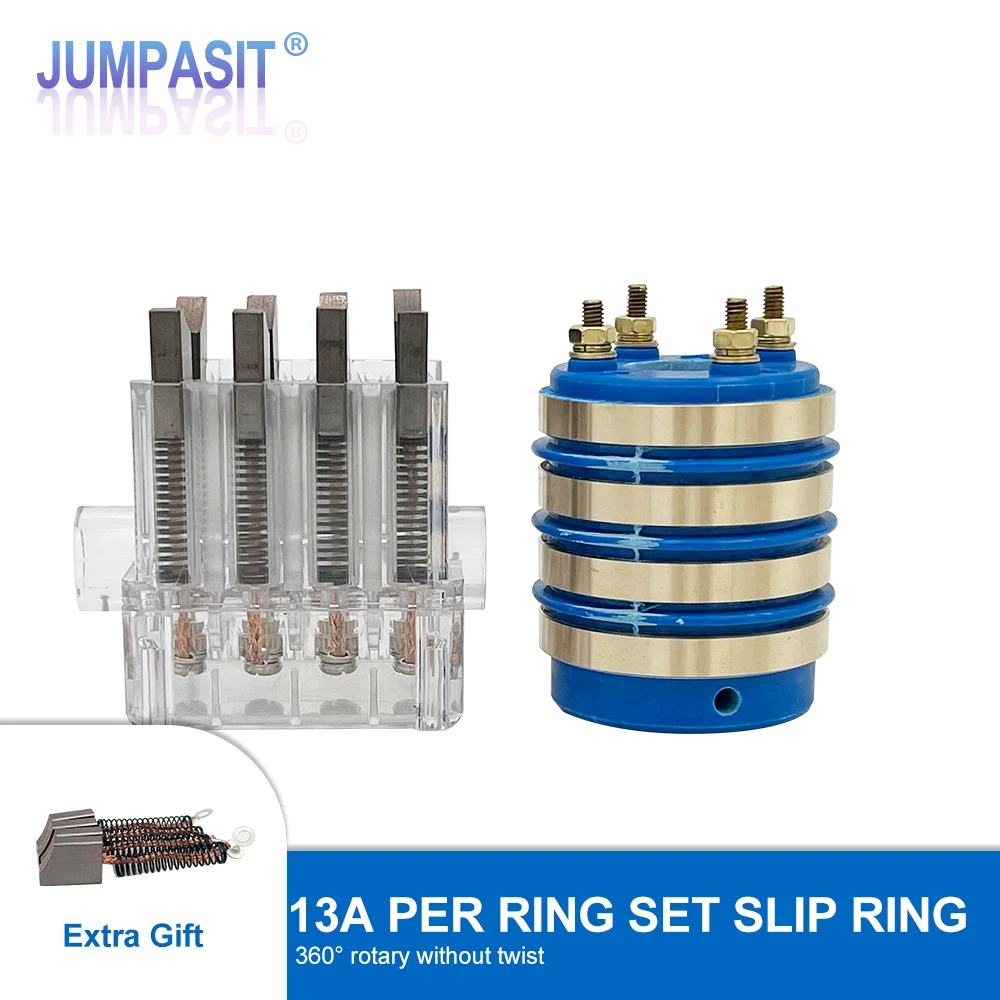 Jumpasit Pack of 20x50x59-4 20x50x34-2 Conductive Slip Ring Copper Rotary Package Machine Collector 6x12 Carbon Brush