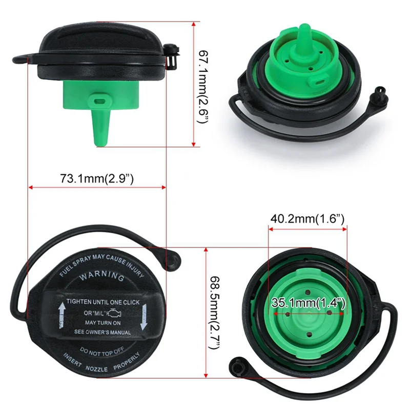 5C0201550T Tappo serbatoio carburante per auto per S5 A3 A4 A6 A8 per VW Tiguan Golf Jetta 5Q0201550L Tappo serbatoio carburante