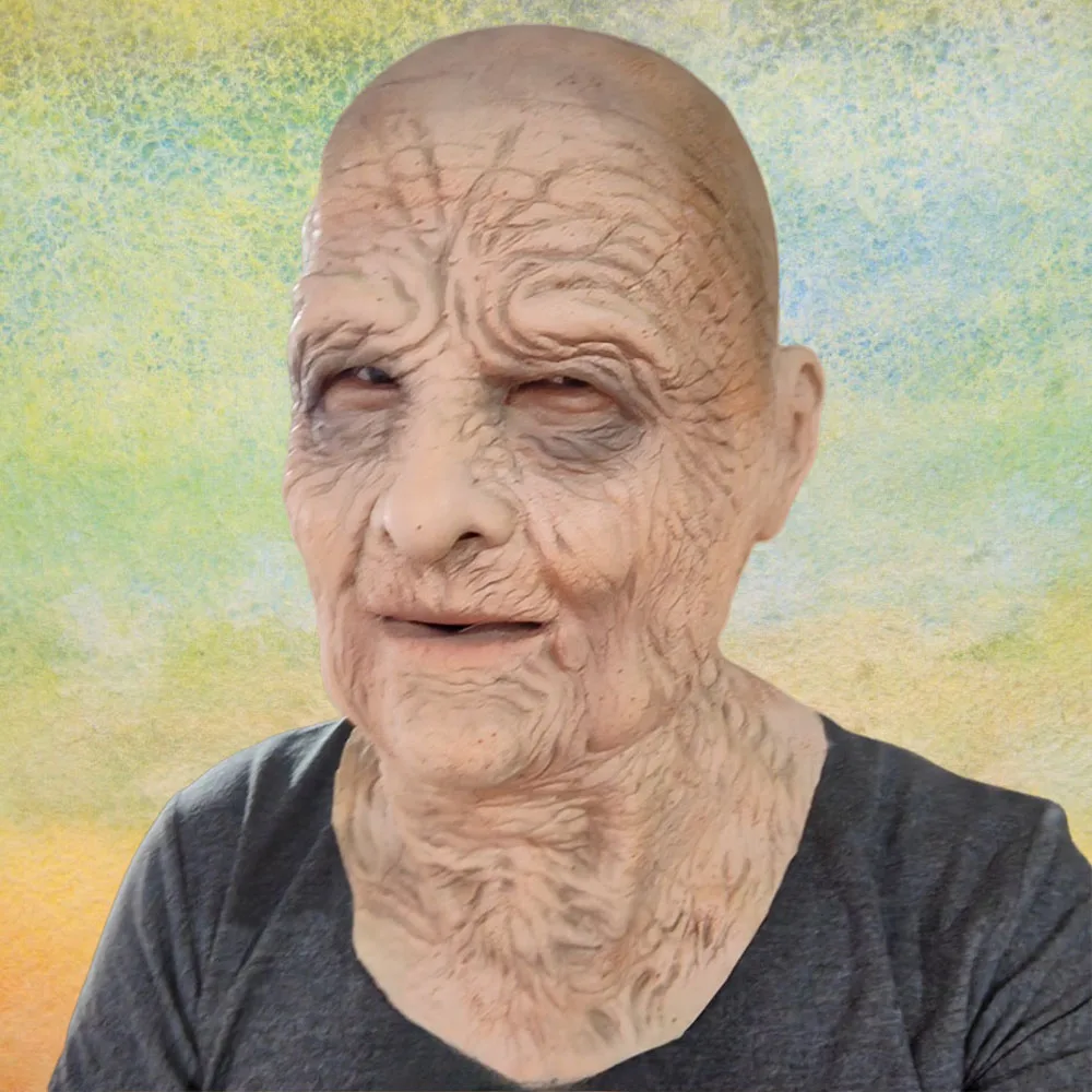 Älterer alter Mann Halloween Maske Streich Opa Cosplay Maske Halloween Party liefert Dekorationen