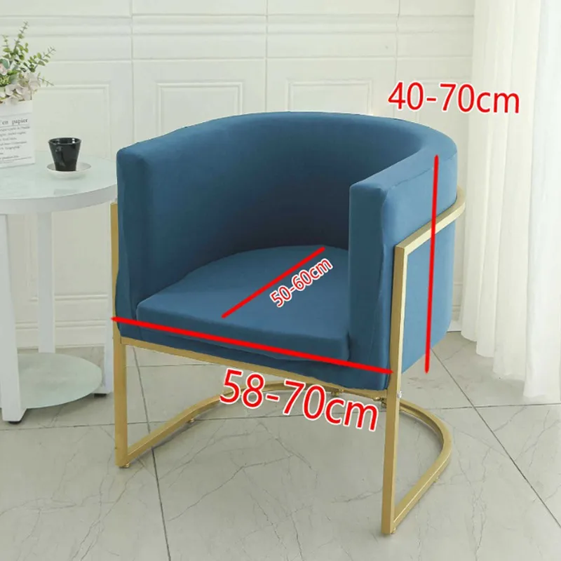 U-shaped Club Chair Cover Stretch Tub Armchair All-inclusive Single Sofa Covers Cushion Cover Elastic Sofa Slipcovers Home Decor