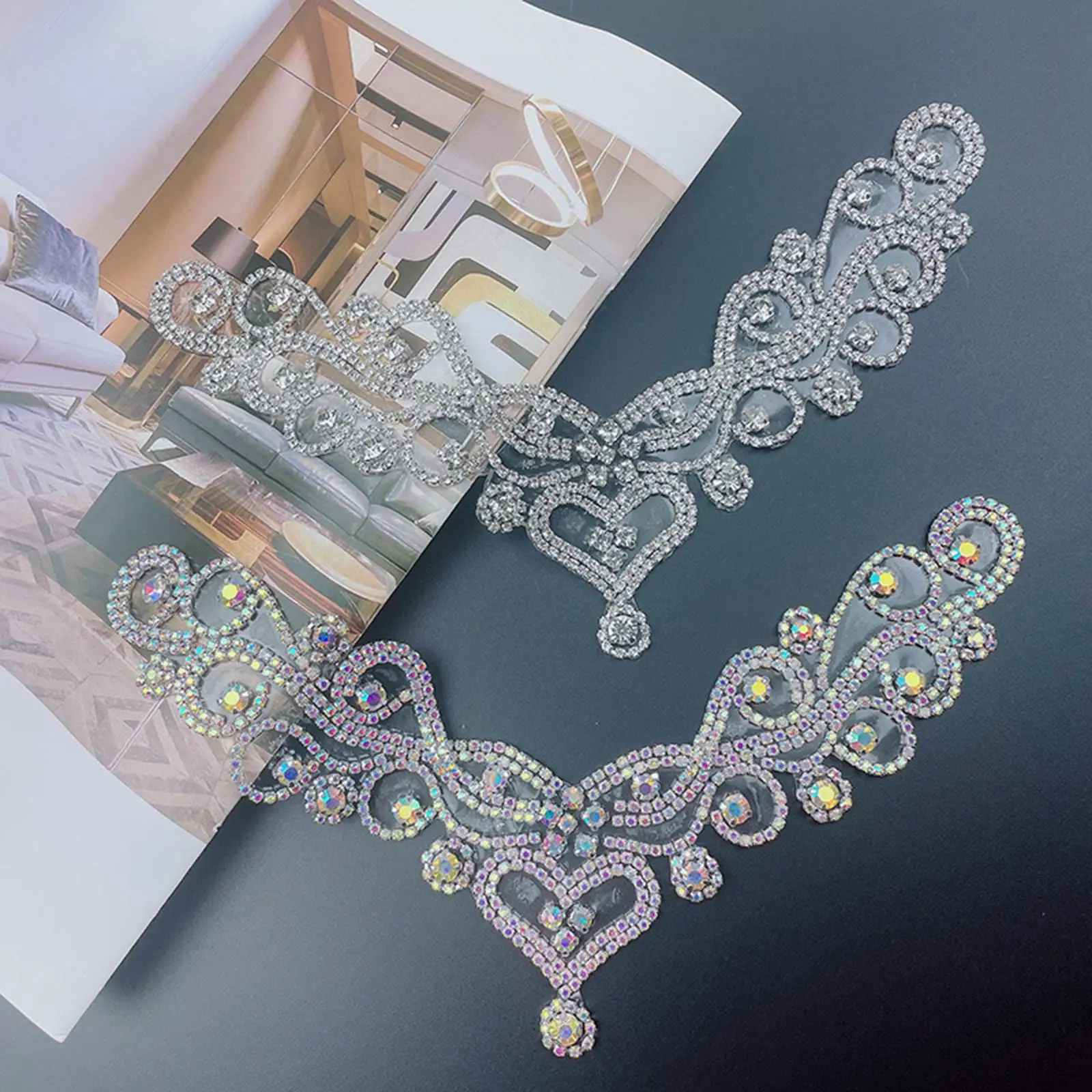 Neckline Collar Applique Decoration Dress DIY 20cm Sew-on Necklace Adornment for