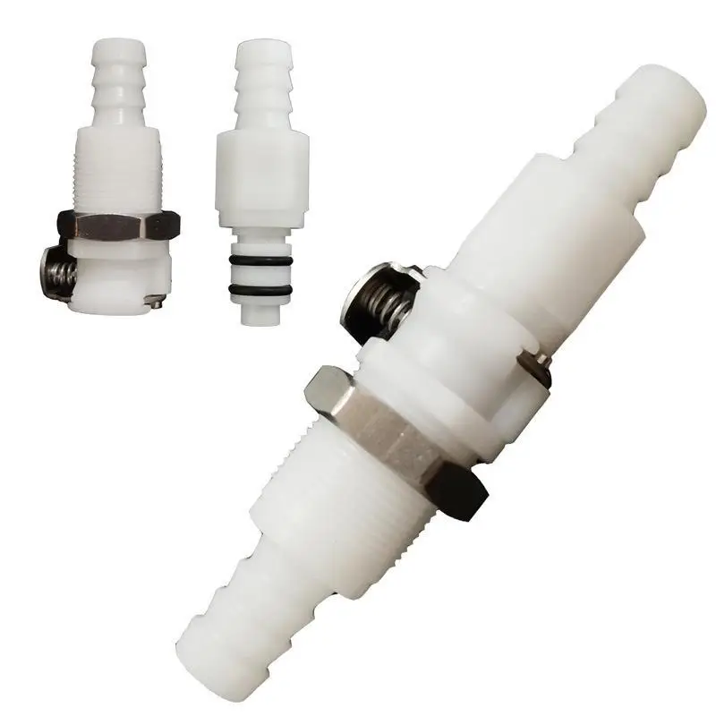 Disconnect Fitting Coupling Hose Joint Quick Shut-Off Male Female Hose Barb Valved 1/4 5/16 3/8 Tube Connector Quick Coupler