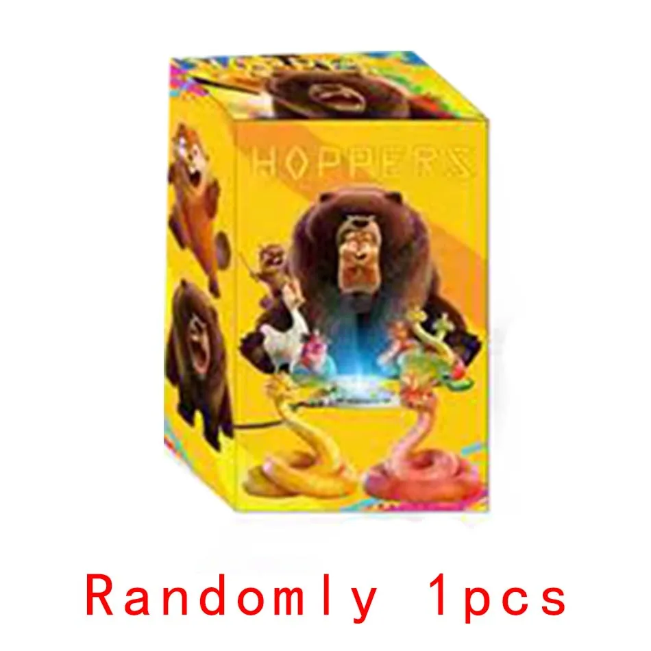 Porte-clés Hoppers Blind Box, figurine animale de dessin animé aléatoire (Serpent royal/Éponge/Castor/Ours/Garçon/Lézard) Pendentif de sac pour enfants G