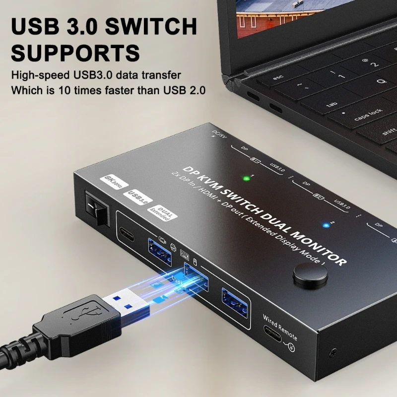 

Versatile High Definition Port KVM Switcher Support Various Resolutions, for Devices and Scenarios Seamlessly Switching