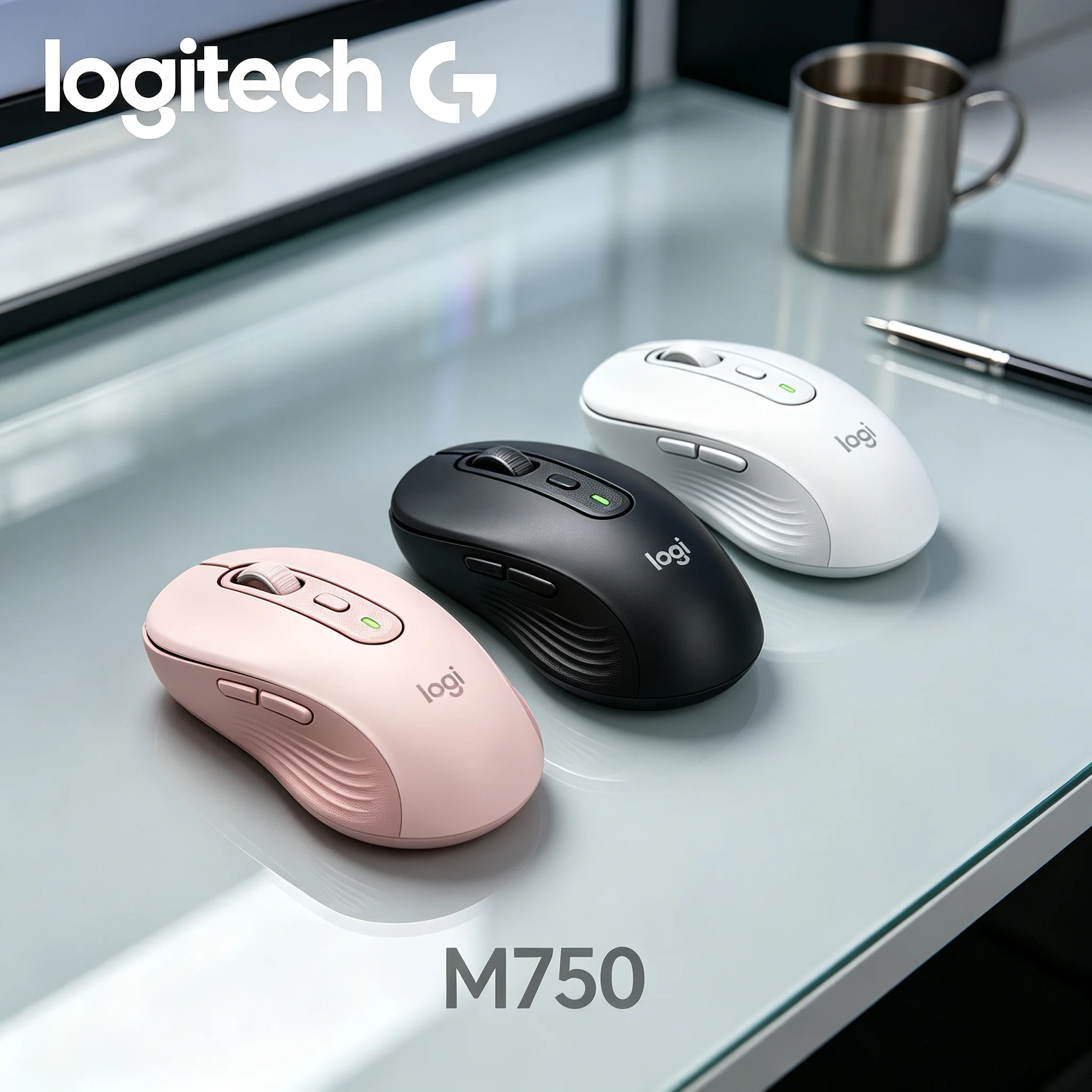 Logitech M750 Balanced Weight Wireless Mouse, Comfort Click Feedback For PUBG Combat Operation and Bulk Contract Document Sortin