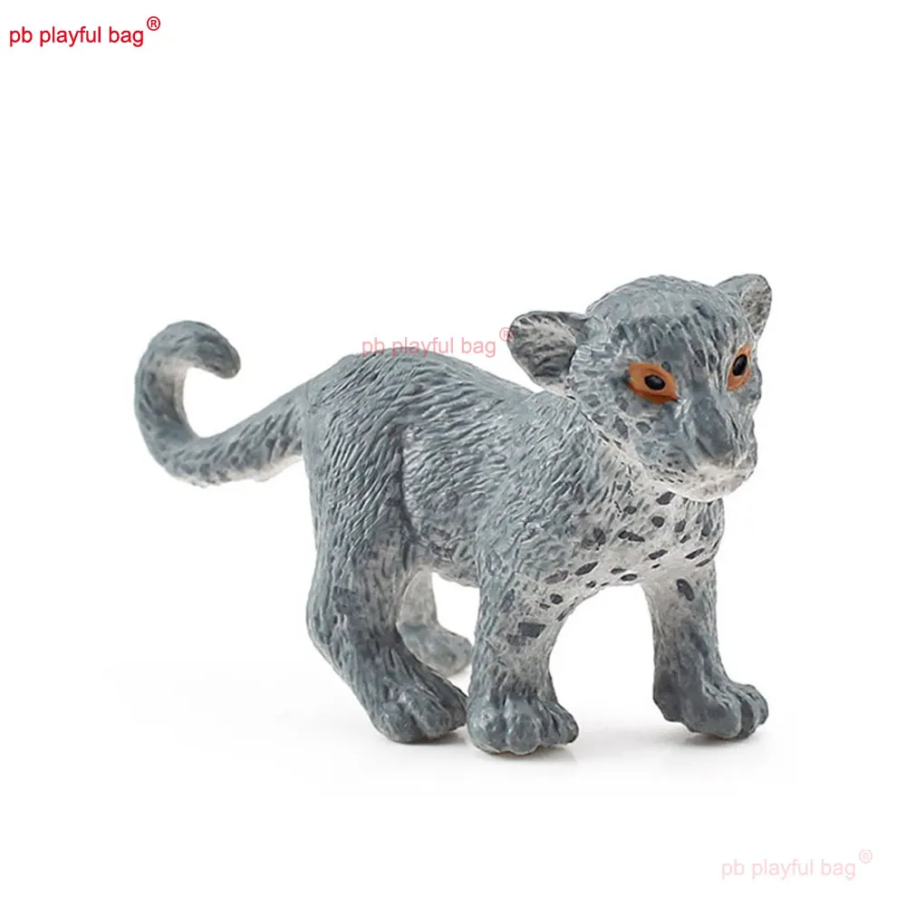 Figurines d'animaux sauvages de la forêt, léopard des neiges, jouets de Collection, Simulation statique, décoration de bureau, cadeaux pour enfants HG382