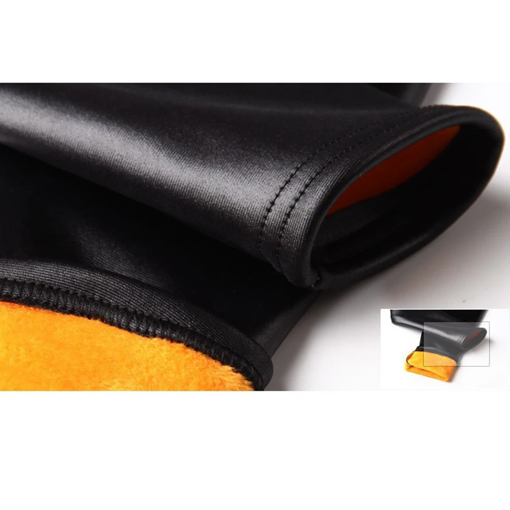 

Fleece Warm Pants Faux Leggings Golden Black for Winter Girl Child