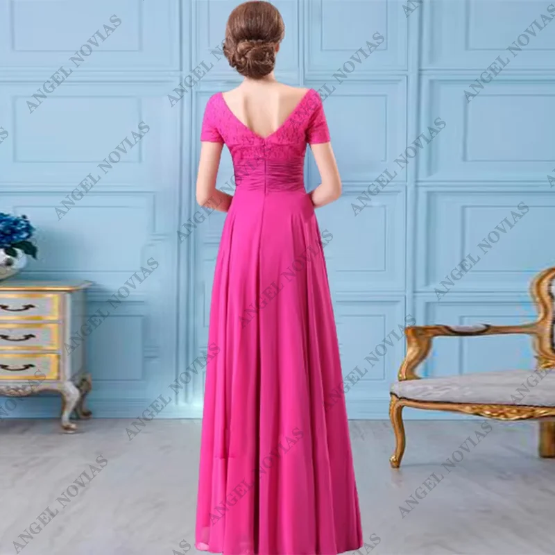 Customized Long Fuchsia Mother Of the Bride Dresses Dresses for Weddings Party Dress Vestidos De Fiestas Elegantes Mujer