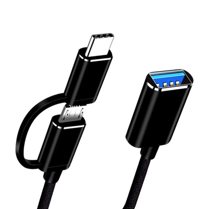 2023 Новый универсальный преобразователь Micro Type-C в USB, кабель для передачи данных, кабель для передачи данных, шнур, для