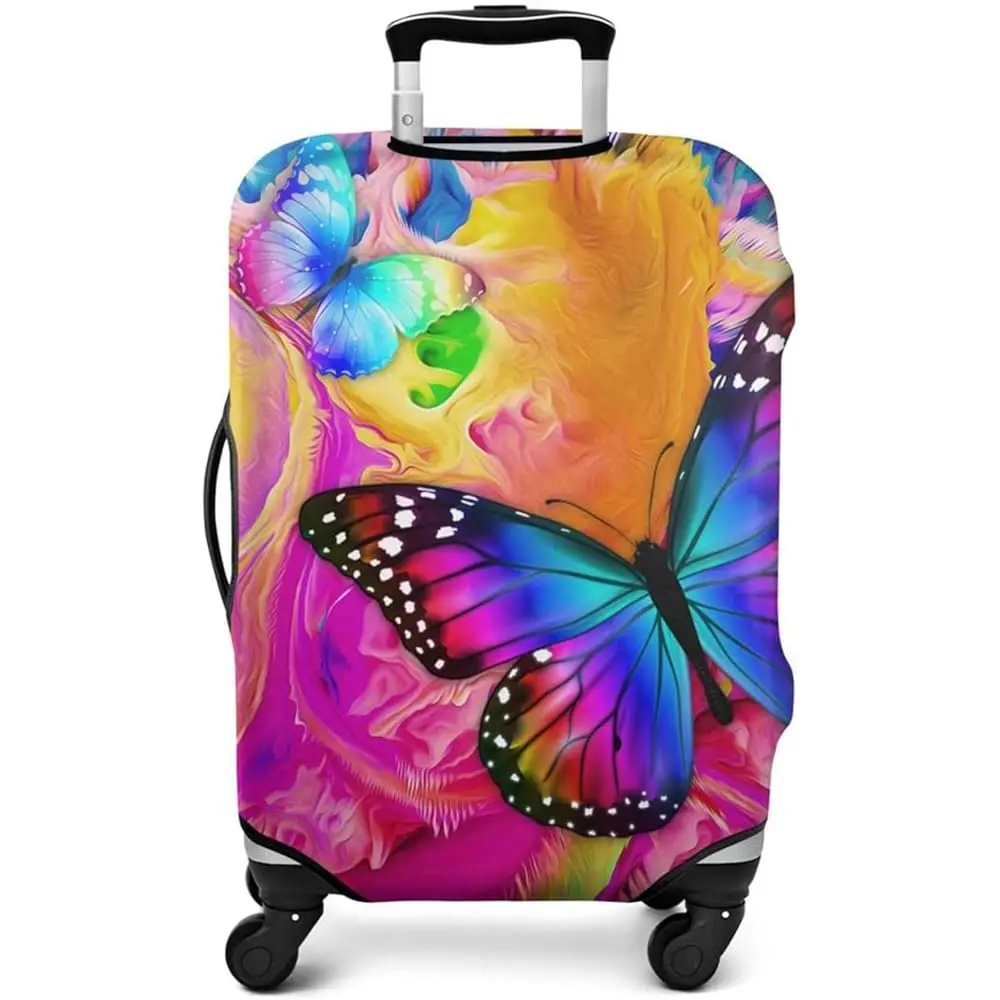 

Бесплатная доставка: Чехол для чемодана с бабочками для любителей бабочек, эластичный защитный чехол для багажа от царапин (Цвет 2, большой (25-28 дюймов))