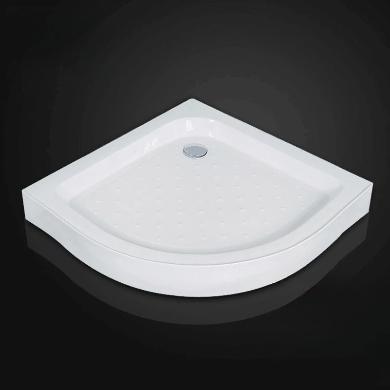 Shower enclosure base base, arc fan-shaped rectangular thickened acrylic bathroom base, simple base anti-slip